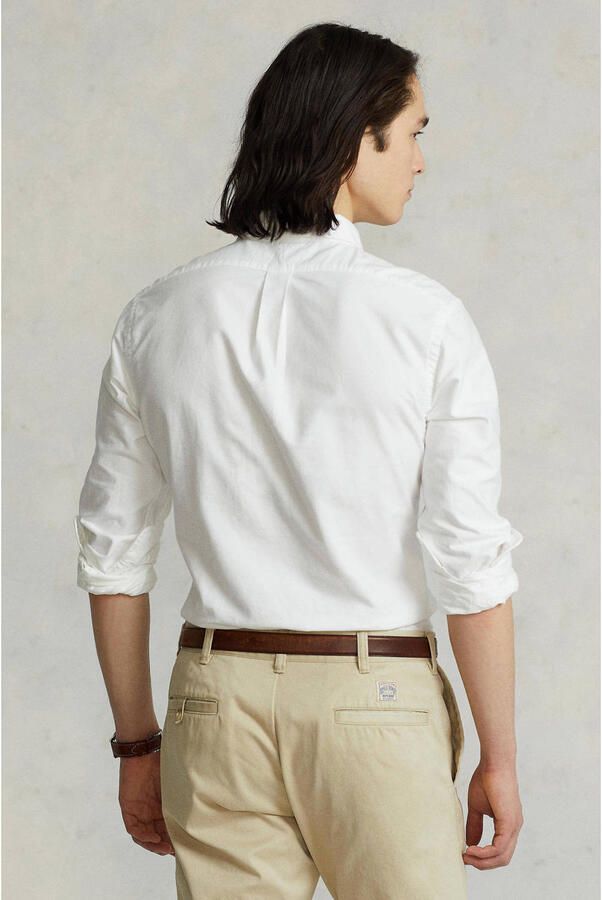 Polo Ralph Lauren Witte Oxford Overhemd Slim Fit Geborduurd Logo White Heren - Foto 2