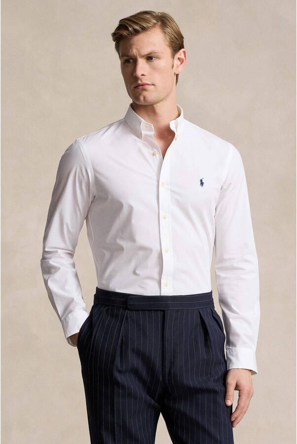 Ralph Lauren Verfijnd Slim-Fit Katoenen Stretch Overhemd White Heren - Foto 2