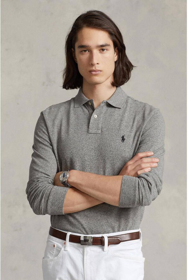 Polo Ralph Lauren Slim fit poloshirt in design met lange mouwen - Foto 3