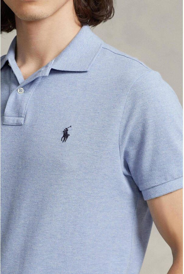 Polo Ralph Lauren Polo shirt met logo borduursel en geribbelde kraag en manchetten Blue Heren - Foto 2