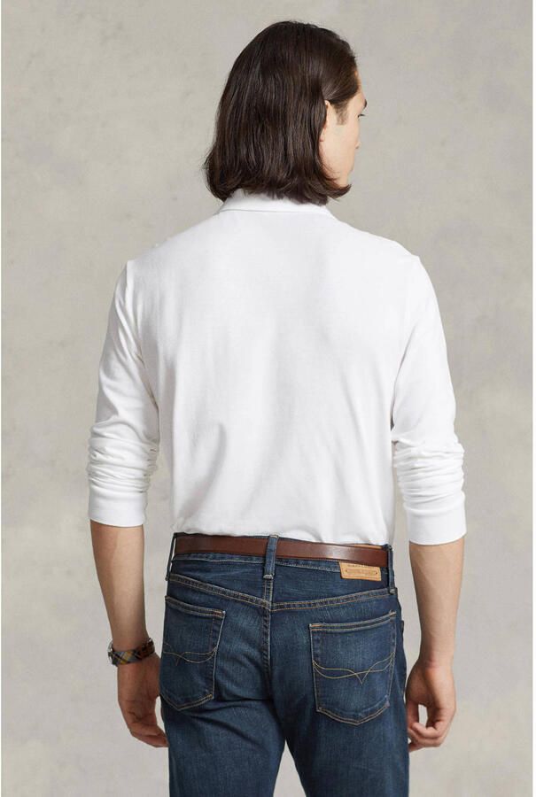 Polo Ralph Lauren Slim fit poloshirt in design met lange mouwen