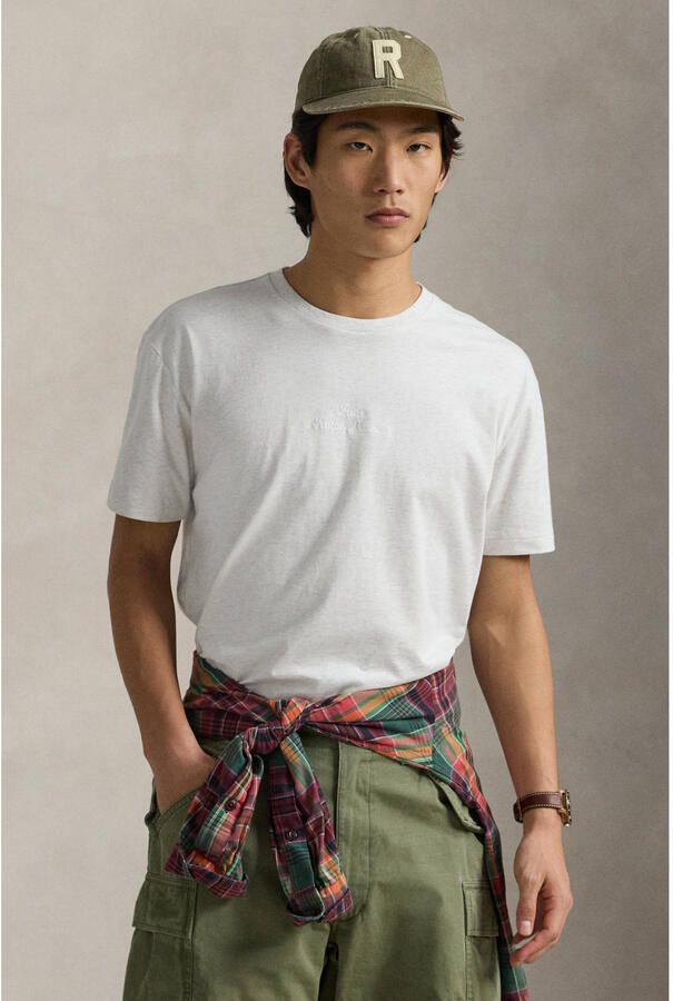 POLO Ralph Lauren slim fit T-shirt met printopdruk lichtgrijs - Foto 3