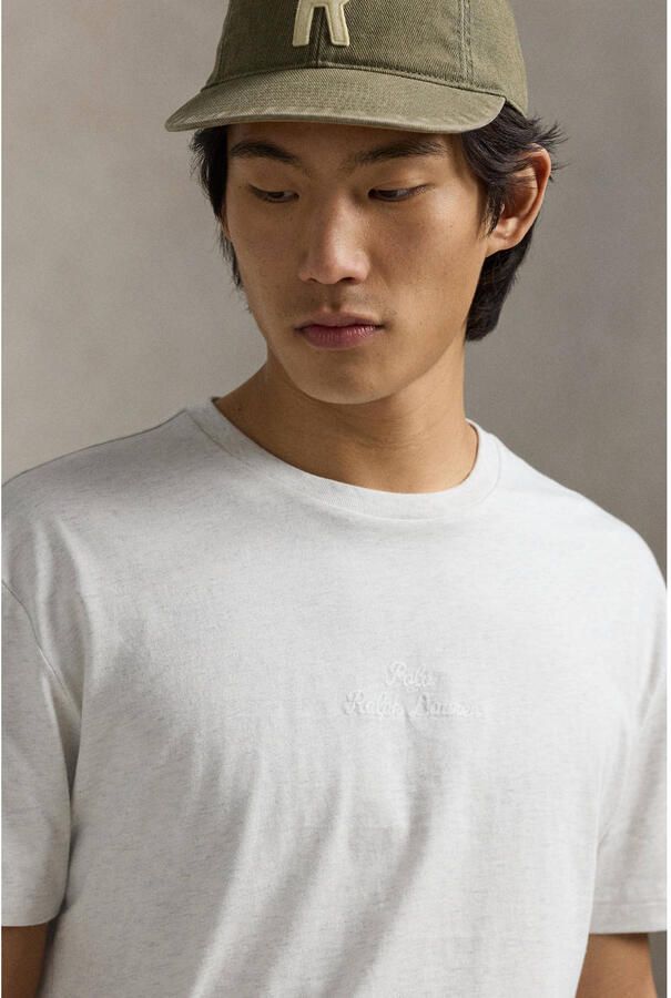 POLO Ralph Lauren slim fit T-shirt met printopdruk lichtgrijs - Foto 2