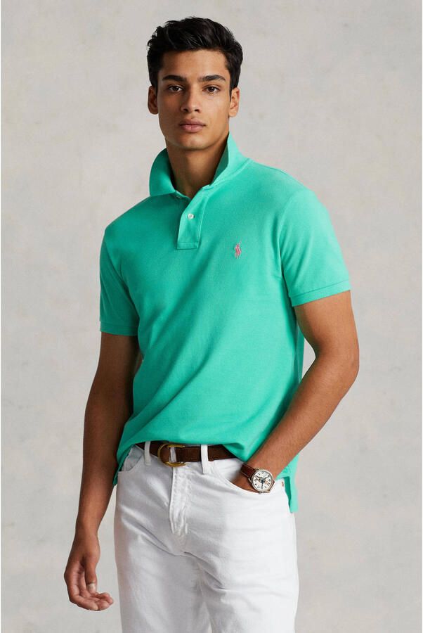 Polo Ralph Lauren Slim Fit Katoenen Polo Shirt Green Heren