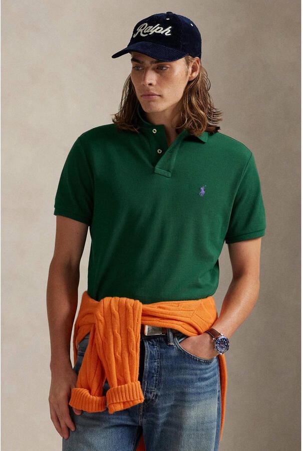 Ralph Lauren Custom Slim Fit Polo Shirt Green Heren