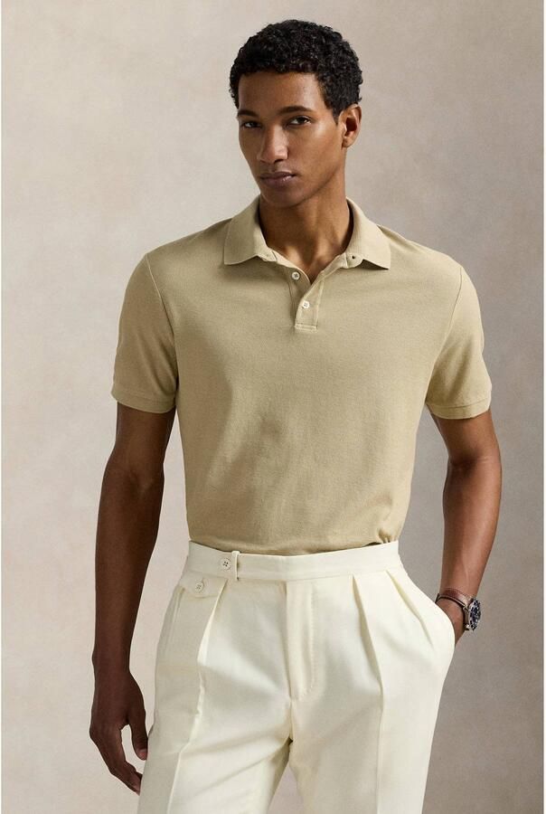 Polo Ralph Lauren slim polo lichtkaki