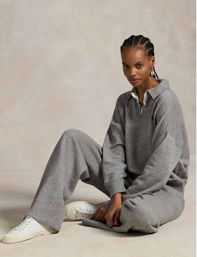 POLO Ralph Lauren straight high waist broek grijs