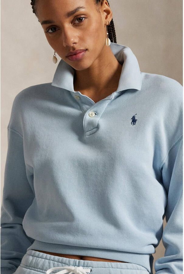 Polo Ralph Lauren Sweatshirt met polokraag en labelstitching - Foto 2