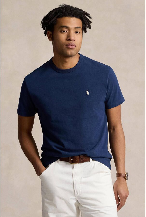 Polo Ralph Lauren Custom slim fit T-shirt van puur katoen met labelstitching - Foto 2