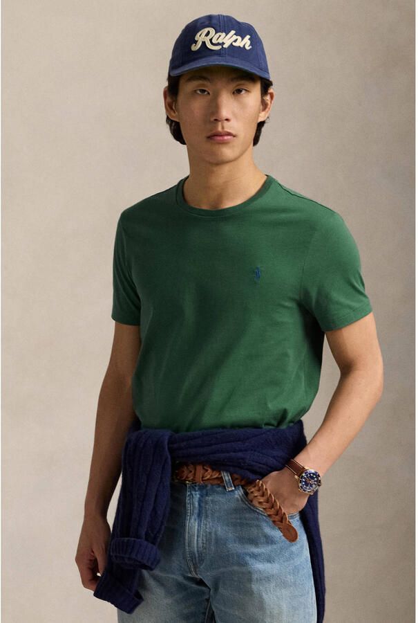 Polo Ralph Lauren Custom slim fit T-shirt met labelstitching - Foto 3