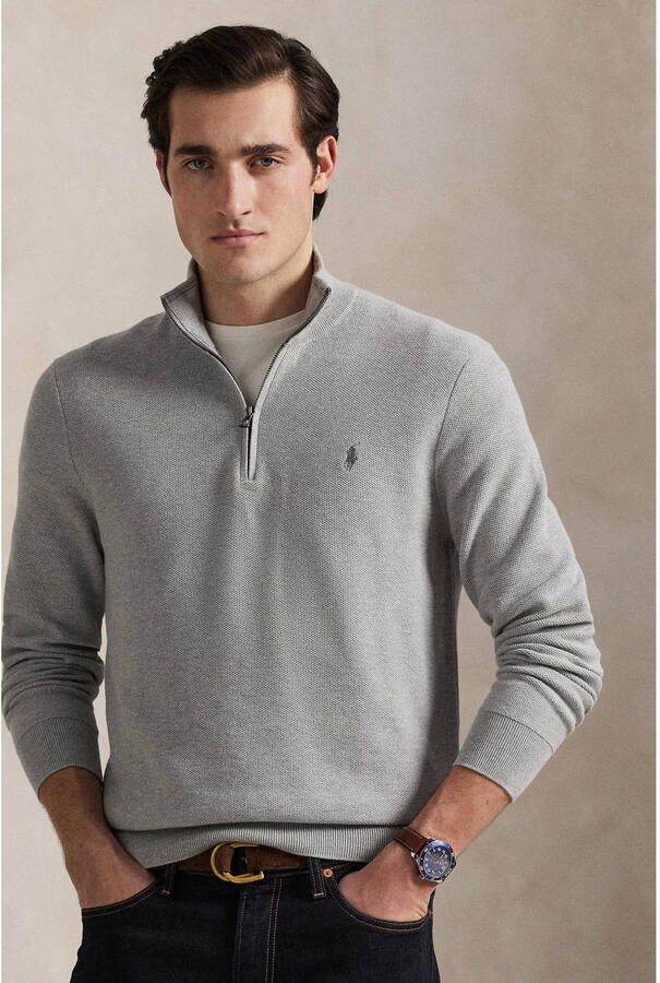 POLO Ralph Lauren trui met logo en borduursels andover heather