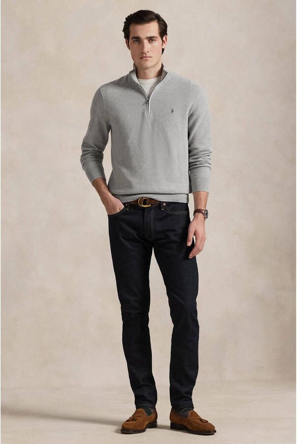 POLO Ralph Lauren trui met logo en borduursels andover heather - Foto 3