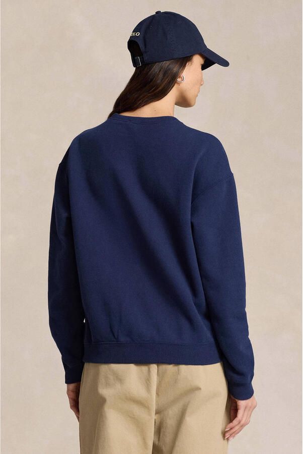 Ralph Lauren Navy Gebreide Kleding Classic Pony Crewneck Sweatshirt Blue Dames - Foto 2