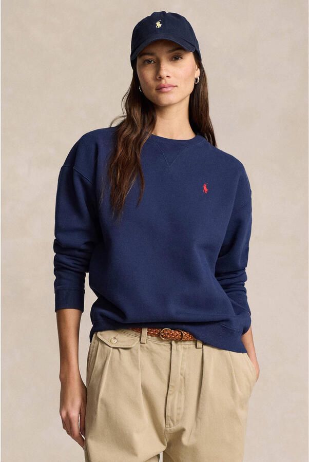 Ralph Lauren Navy Gebreide Kleding Classic Pony Crewneck Sweatshirt Blue Dames