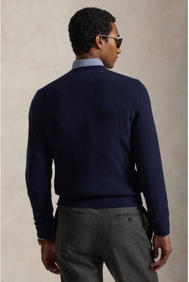 Ralph Lauren Blauwe Gebreide Trui met Polo Logo Blue Heren - Foto 2