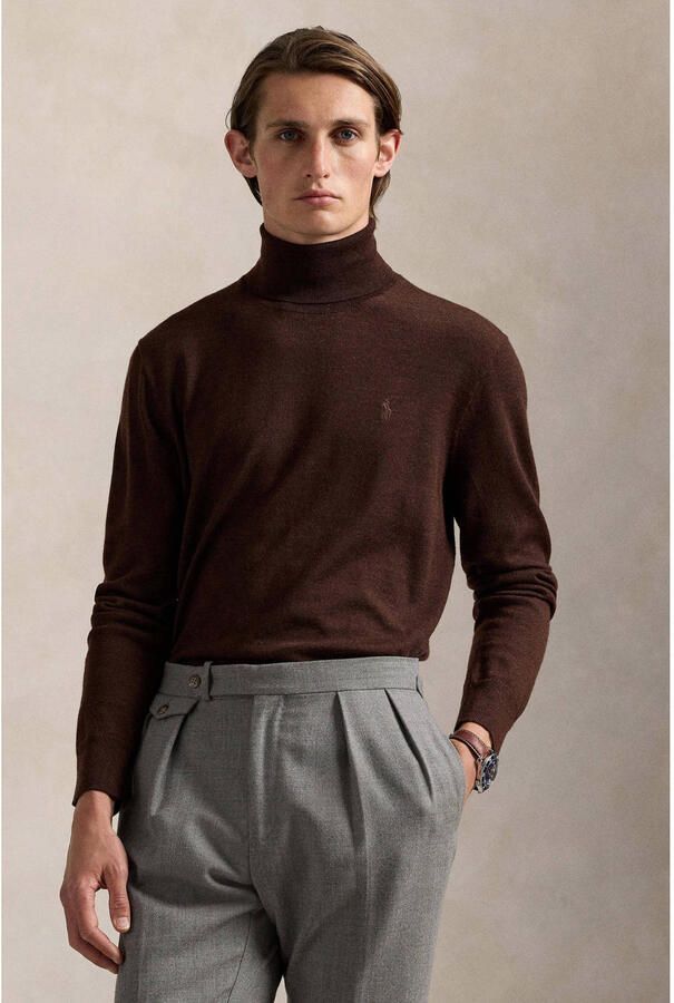 POLO Ralph Lauren wollen coltrui donkerbruin - Foto 2