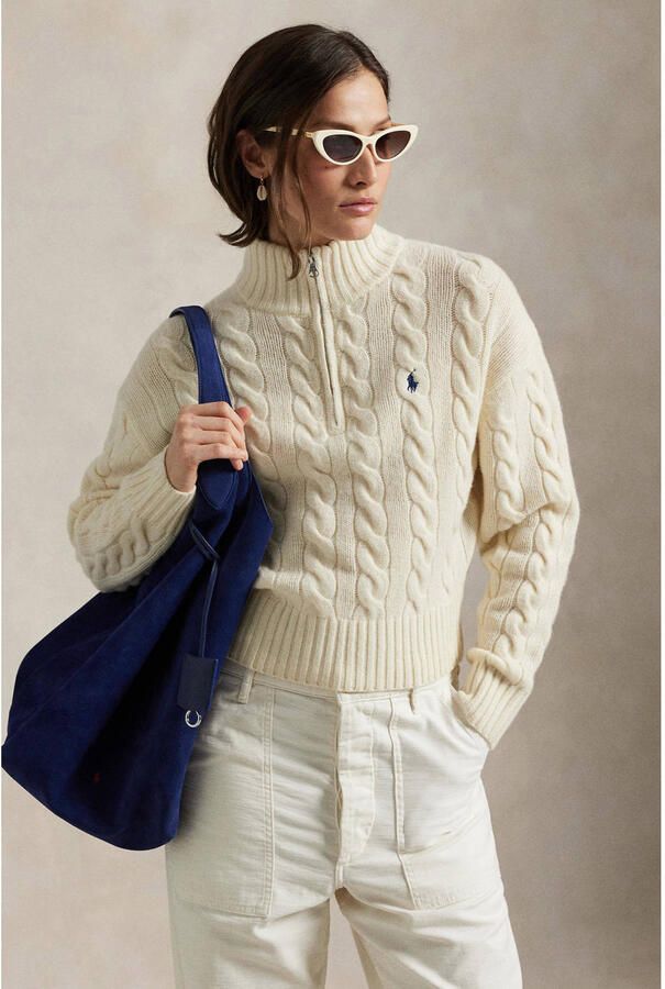 Polo Ralph Lauren Schipperstrui van wolmix met kasjmier - Foto 3