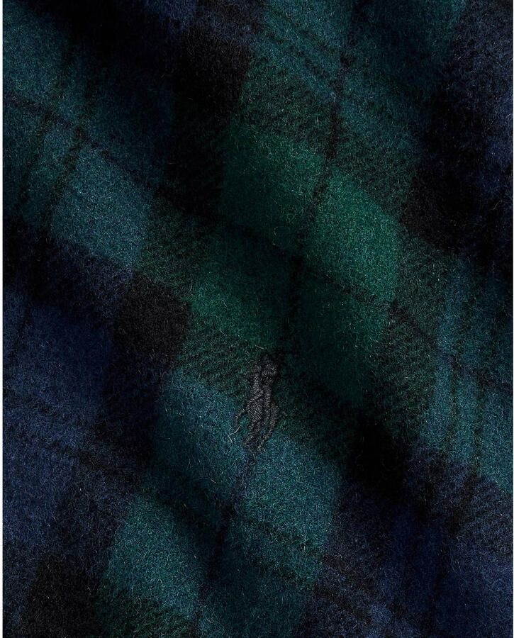 Ralph Lauren geruite sjaal zwart donkergroen