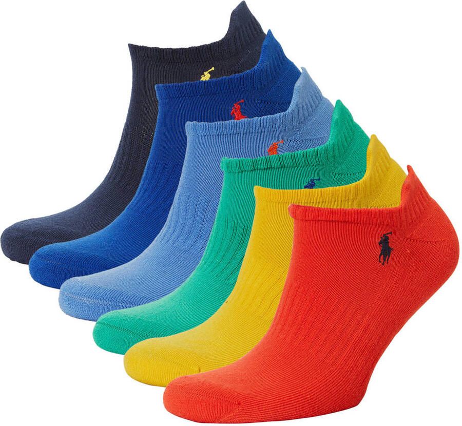 Polo Ralph Lauren Underwear Sneakersokken met logostitching in een set van 6 paar model 'SOLIDS' - Foto 2