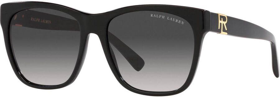 Ralph Lauren Zwarte Grijze Zonnebril THE Ricky II RL 8212 Black Dames