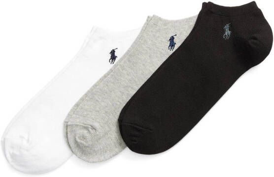 Polo Ralph Lauren Ghost Socks (3 Pack) Kort Heren black grey white maat: one size beschikbare maaten:one size