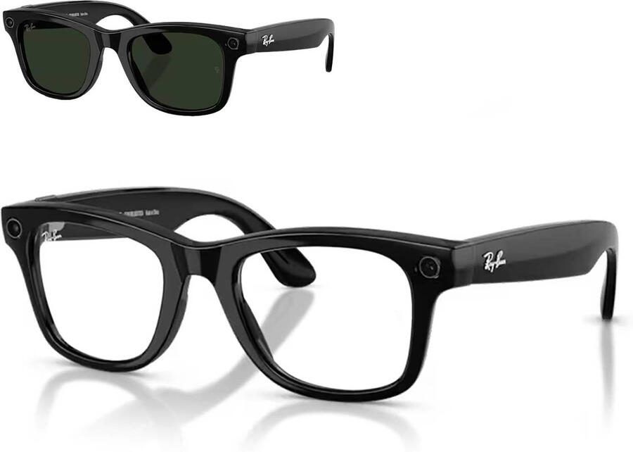 Ray-Ban Meta meekleurende (zonne)bril Wayfarer Transitions Gen 2 glanzend zwart