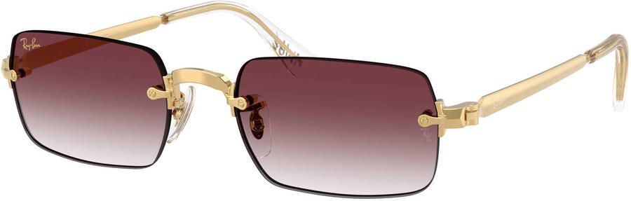 Ray-Ban x A$AP Rocky zonnebril RB3928 goudkleurig paars