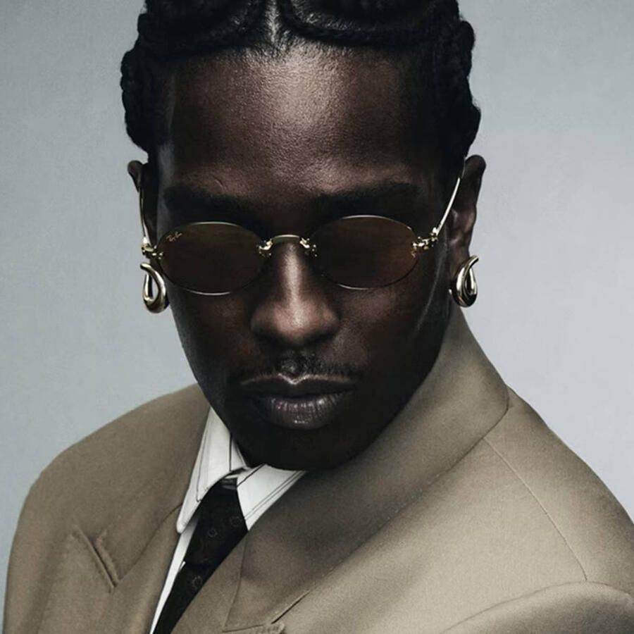 Ray-Ban x A$AP Rocky zonnebril RB3929 goudkleurig paars - Foto 2