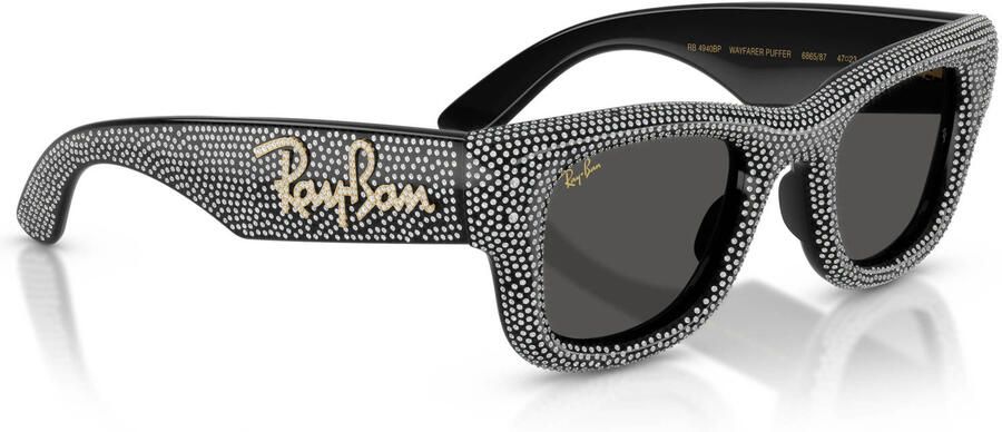 Ray-Ban x A$AP Rocky zonnebril Wayfarer Puffer zwart zilverkleurig - Foto 2