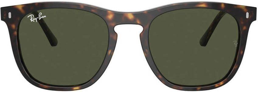 Ray-Ban zonnebril 0RB2210 met tortoise print donkerbruin - Foto 3