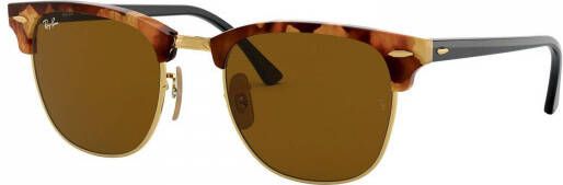 Ray-Ban Sunglasses Clubmaster Classic Clubmaster klassiek gepolariseerd Klassieke groene zonnebril RB 3016 Brown Black