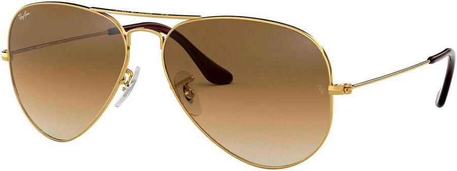 Ray-Ban Iconische Aviator Zonnebril AVIATOR Gradient Gepolariseerd Yellow Brown Heren Dames