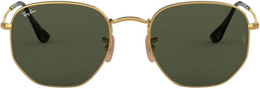 Ray-Ban Hexagonale zonnebril RB3548N Zeshoekige platte lenzen Yellow Green Unisex - Foto 2