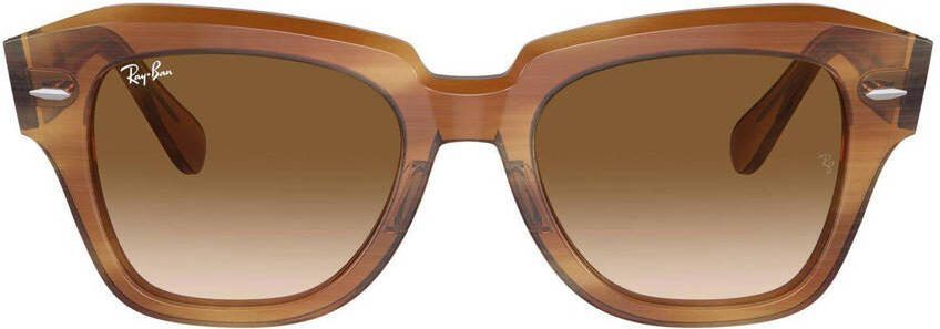 Ray-Ban zonnebril State Street met tortoise print bruin - Foto 2