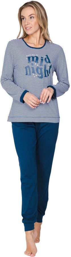 Rebelle pyjama set donkerblauw wit