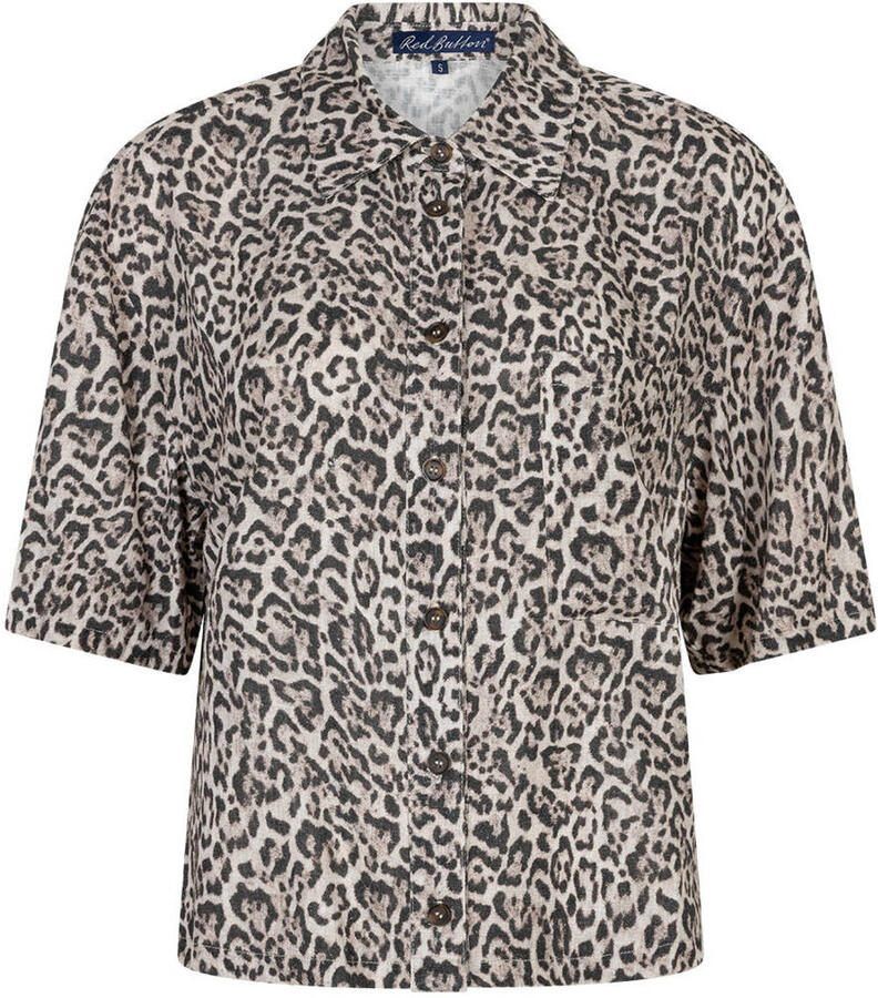 Red Button blouse met panterprint bruin - Foto 2