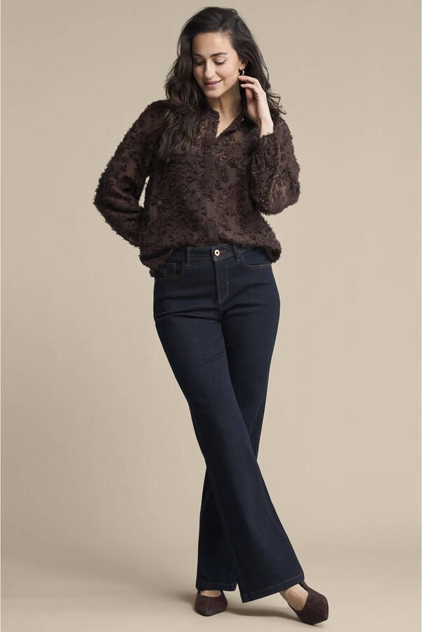 Red Button blouse met print bruin - Foto 2