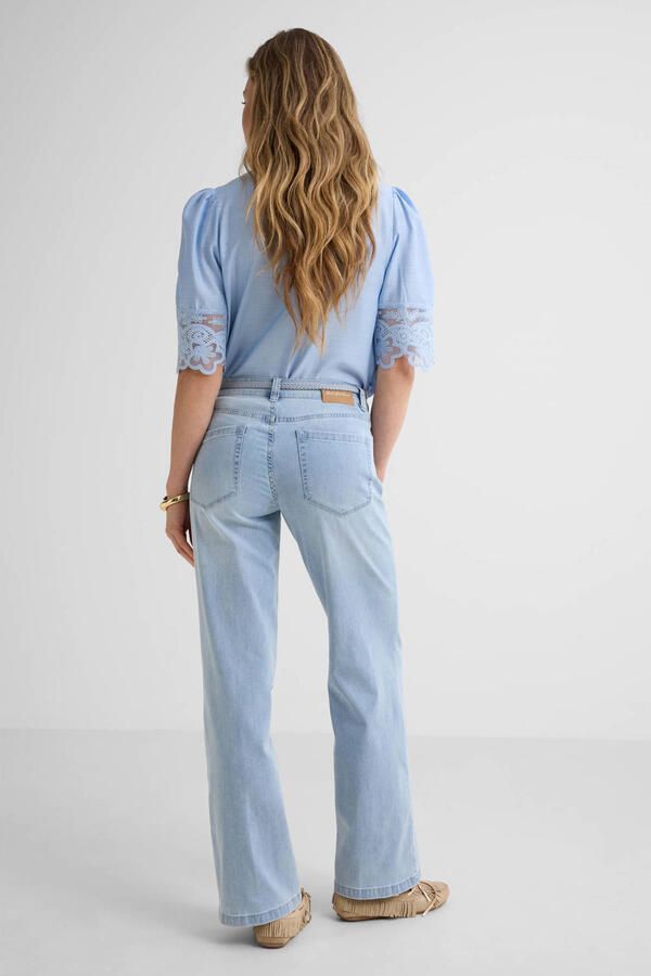 Red Button Colette & Belt White Bleach straight leg jeans light blue denim - Foto 3