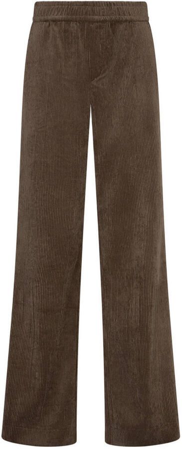 Red Button corduroy wide leg palazzo broek mud