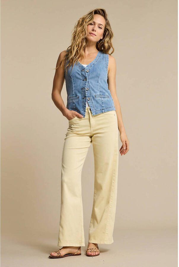 Red Button denim gilet medium blue denim