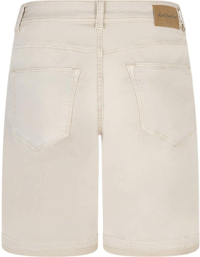 Red Button denim straight high waist short beige