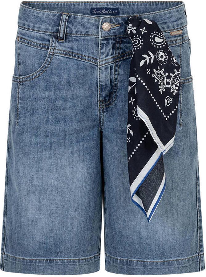 Red Button denim straight regular waist bermuda short medium blue denim - Foto 2