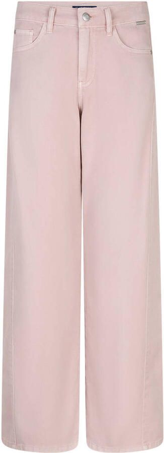 Red Button denim wide leg regular waist broek lichtroze - Foto 2