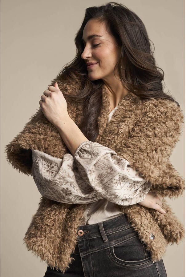 Red Button faux fur jas bruin - Foto 2