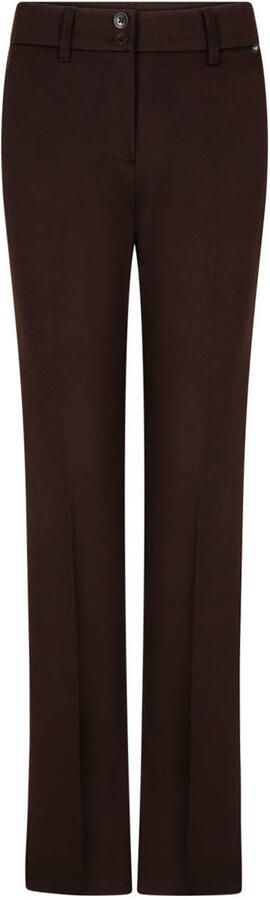 Red Button slim fit broek bruin