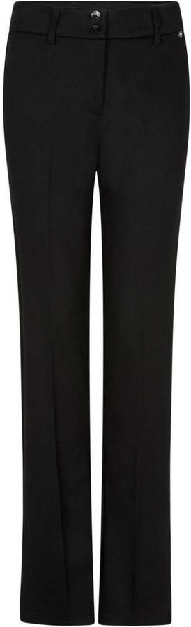 Red Button flared broek zwart