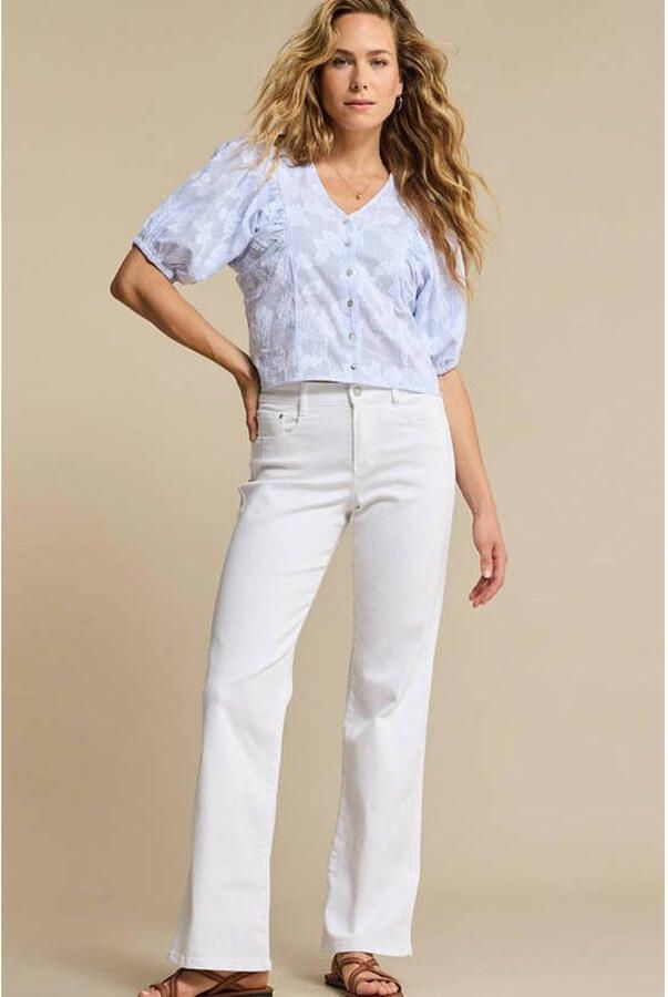 Red Button gestreepte gebloemde blouse blauw - Foto 2
