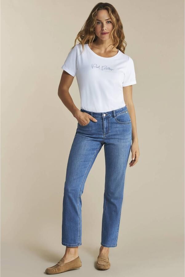 Red Button high waist straight leg jeans Kate medium blue denim - Foto 2