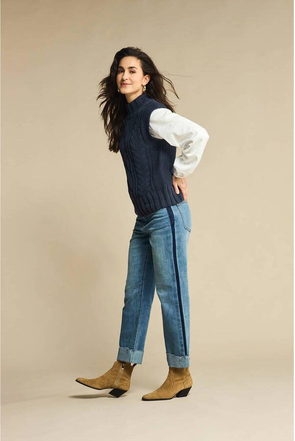 Red Button high waist regular fit jeans medium blue denim