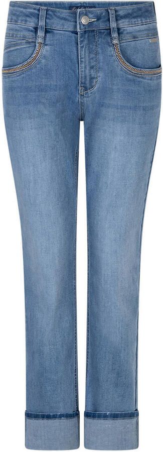 Red Button Kate Denim Embroid. Pockets high waist regular fit jeans medium blue denim